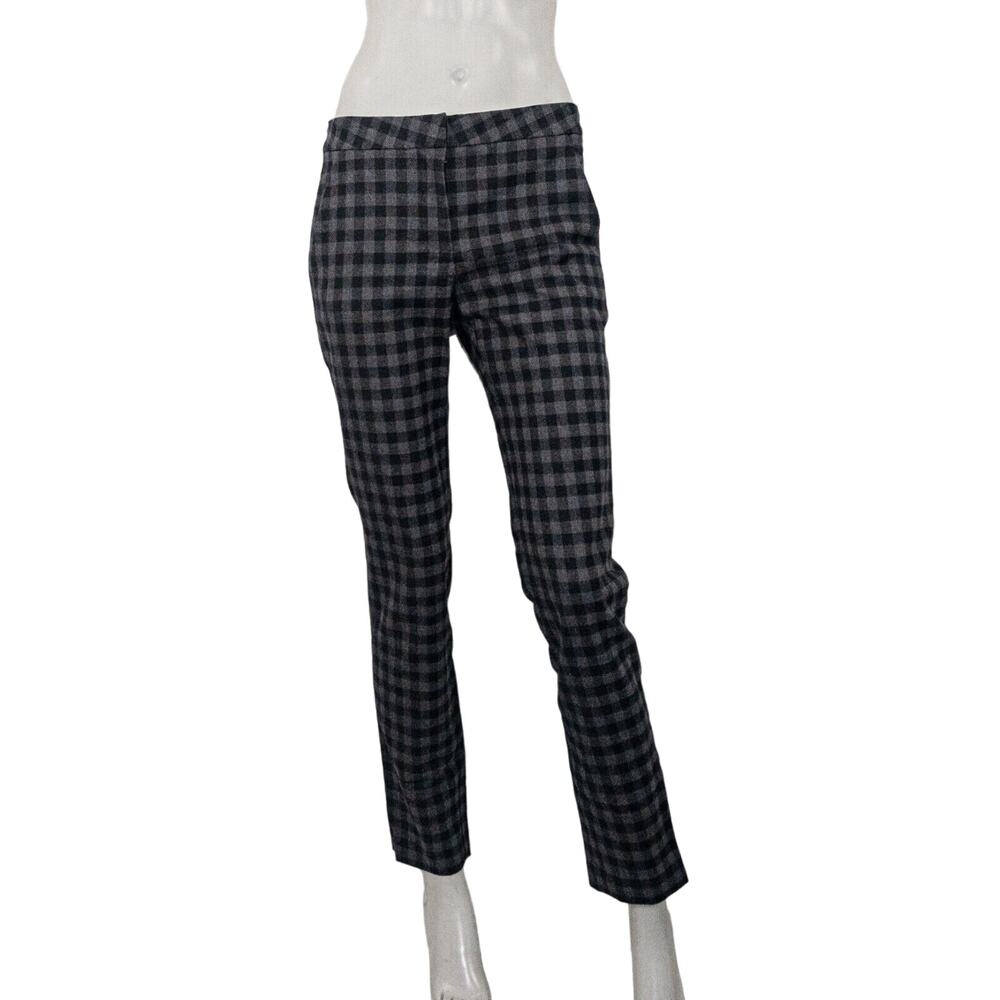 A.L.C Checker Dress Pants Wool blend Gray Black Women's 4